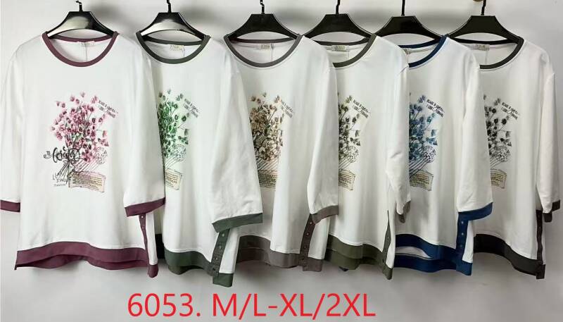 Bluzki damskie Roz M/L-XL-2XL, Mix Kolor Paczka 12 szt